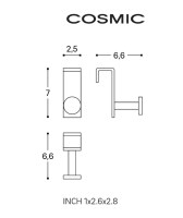 MEDIDAS COLGADOR PARA MUEBLE STICK COSMIC